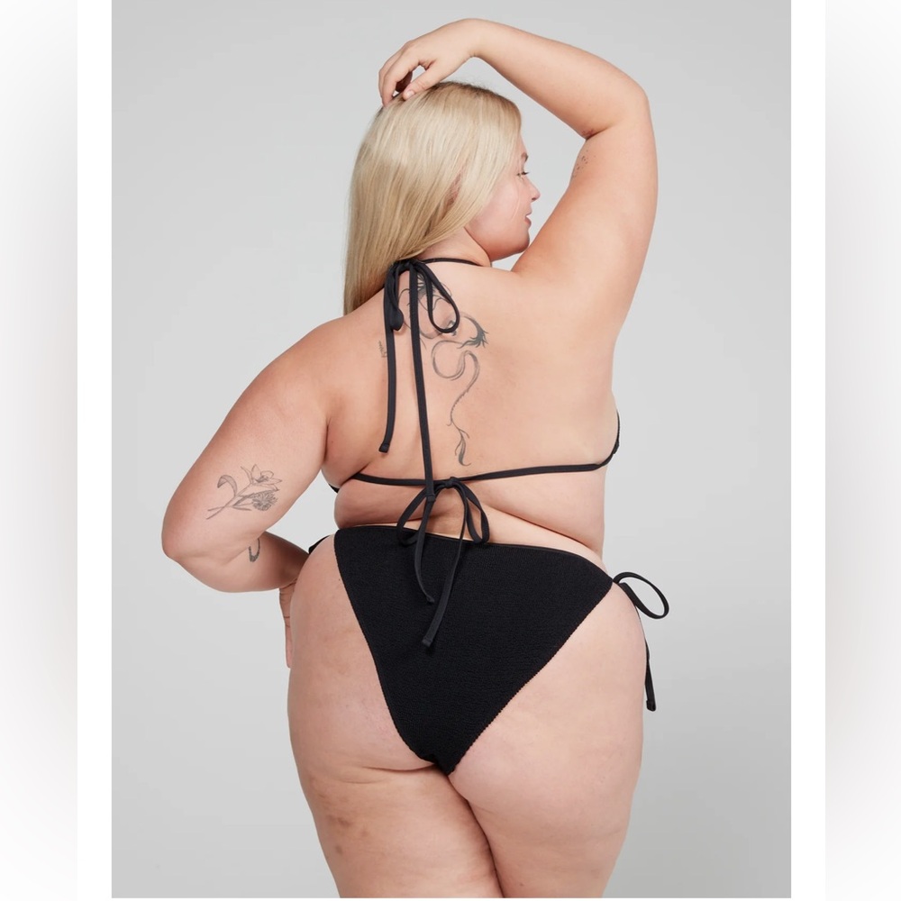 YOU SWIM BLACK ZERA TIE SIDES TWO PIECE BOTTOMS IN BLACK STRECH 11